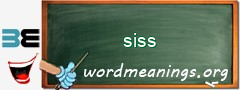 WordMeaning blackboard for siss